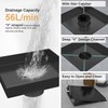 EBYTE Square Shower Drain, 6 Inch Black 304 Stainless Steel