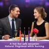 8 Pcs Low Temperature Candles Silk Blindfold Romantic Long Thin