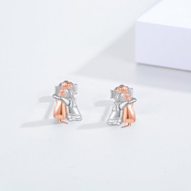 Dog Earrings for Women Mom 925 Sterling Silver Labrador Pet Stud Earrings Jewelry for Dog Lover Memorial Gifts