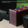 Expandable Folder with 24 Compartments and Blank Labels, Multicoloured File