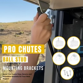 Soporte de montaje plateado de 10 mm para puntales de gas, amortiguadores de resorte, accesorios de pistón, paquete de 2 soportes planos y 2 ángulos y tornillos de acero inoxidable para barco,