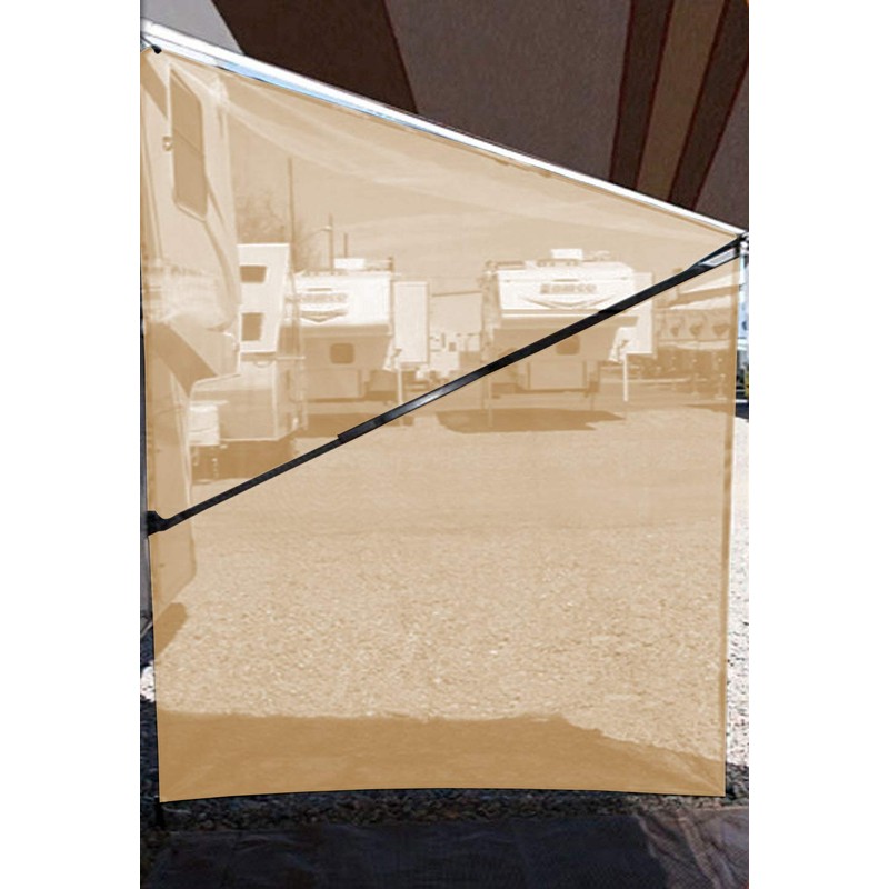 Tentproinc RV Awning Side Shade Screen 9'X7' - Beige Mesh