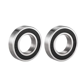 sourcing map 6904-2RS Deep Groove Ball Bearing Double Sealed 1180904, 20mm x 37mm x 9mm Carbon Steel Bearings (Pack of 2)