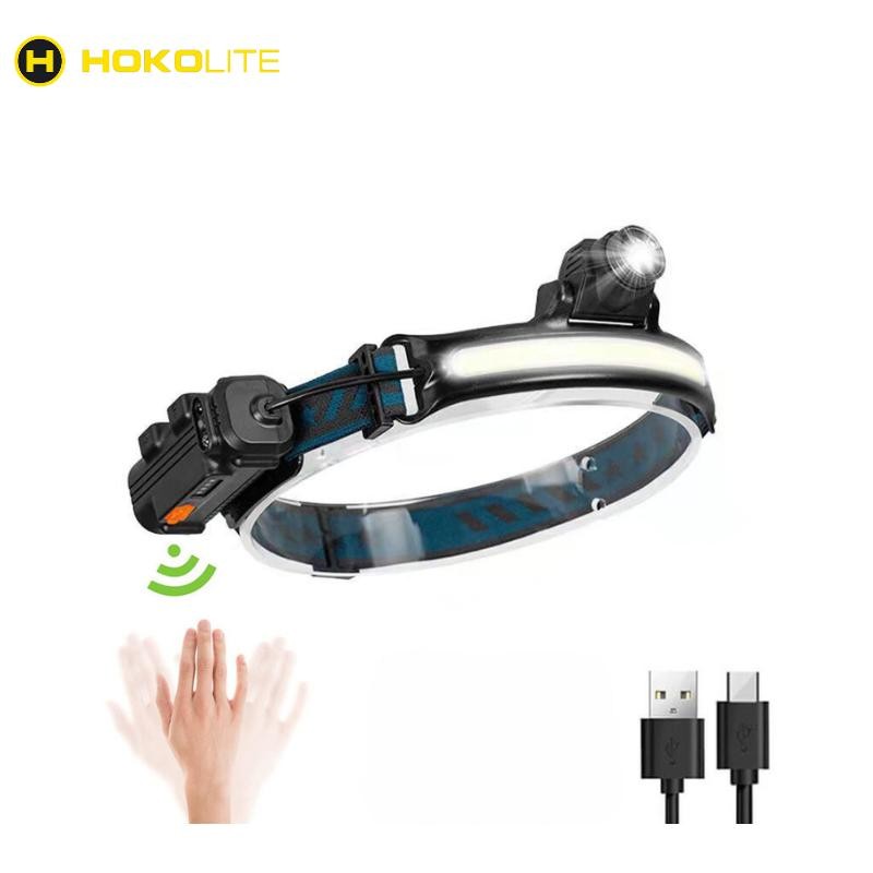 Hokolite 1300 Lumens 230° Wide Beam LED Headlamp Rechargeable Flashlights
