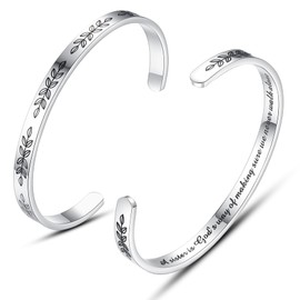 TONY & SANDY Sister Bracelet Sister Birthday Gifts Big Sister A Sister is God's Way of Making Sure We Never Walk Alone Unique Gifts for Sister Unbiological Women Stocking Stuffers Adults