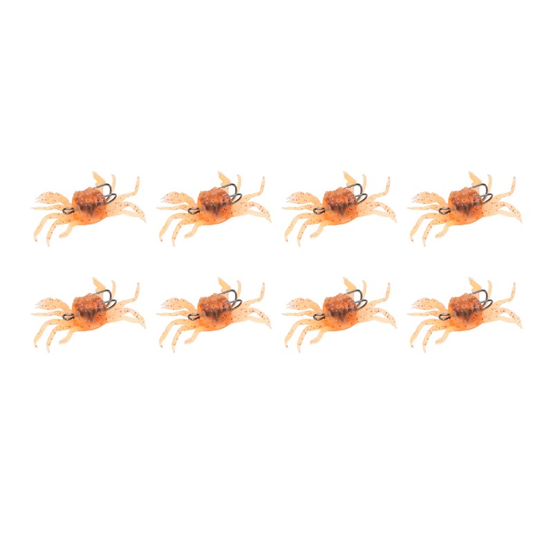8Pcs Artificial Crab Bait 13cm 33.5g Simulation Crab Soft Lure