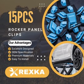 Rexka 15pcs Door Liftgate Body Side Wheel Flare Rocker Moulding Retainer Clip for Hyundai Kia 87756-1F000 Elantra Santa Fe Kona Palisade Tucson Veloster Cadenza Forte NIRO Soul Sportage