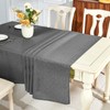 IVAPUPU Textured Linen Table Cloth for Rectangle Table - Grey