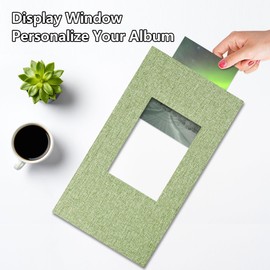 Yopih Photo Album 4x6 300 Pockets Photo Albums with Linen Cover Picture Albums for Family, Wedding, Baby, Photo Book Holds Vertical Pictures GrassGreen