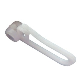 rewagi Curtain Rollers with Long Hooks 33 mm - Roll Diameter 8 mm - White - 25, 50, 100, 200, 500, 1000 Pieces (Pack of 100)