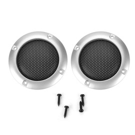 Hakeeta 2 Pack Audio Speaker Cover Metal Speaker Grille Mesh Chip Resistant Decorative Metal Lid for Audio with 4 Screws for Speaker