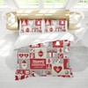 IUNTWEIE Christmas Bed Linen 135 x 200, Santa Claus and