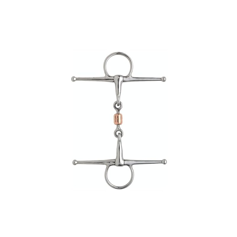 Full Cheek Snaffle Bit With Copper Peanut Stainless steel for