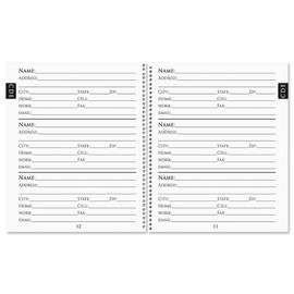 Smarty Cats Large Print Address Book, 56 Pages, Big 7 inch by 8-1/2 inch, Spiral-Bound, Easy Reading Legible Print Forms