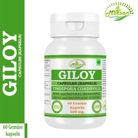 Morsan Nutraveda Giloy-Kapsel 500 mg. 60 Veganer. Einheiten | Guduchi (Tinospora Cordifolia) Extrakt-Kapseln fr M?nner und Frauen | Ayurvedische Kr?utererg?nzung/Heilmittel | 10:1 St?rke (1 Flasche mit 60 Kapseln)