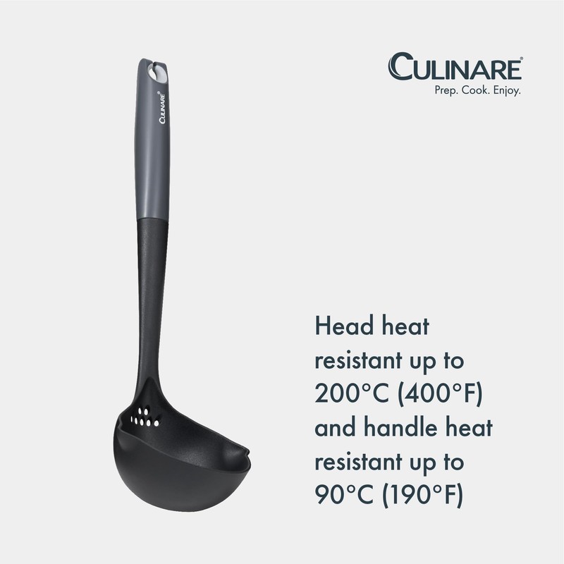Culinare Soup Ladle with Two Pouring Spouts, Heat Resistant, Integrated