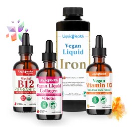 Kit Diario Vegano Liquidhealth Vitaminas Líquidas Orgánicas