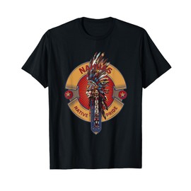 Nahuas Mexican Native Indian Art Deco Warrior Heritage T-Shirt