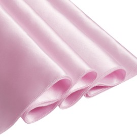 Counfeisly - Juego de 1 mantel rectangular resistente a las manchas, sin arrugas, sedoso, suave, paños de mesa de comedor de satén para comedor, uso en interiores y exteriores, 60 x 84 pulgadas, color rosa