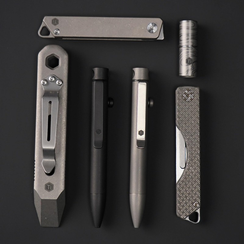 KeyUnity KR00 EDC Pocket Pry Bar Bit Bar Titanium Multitool