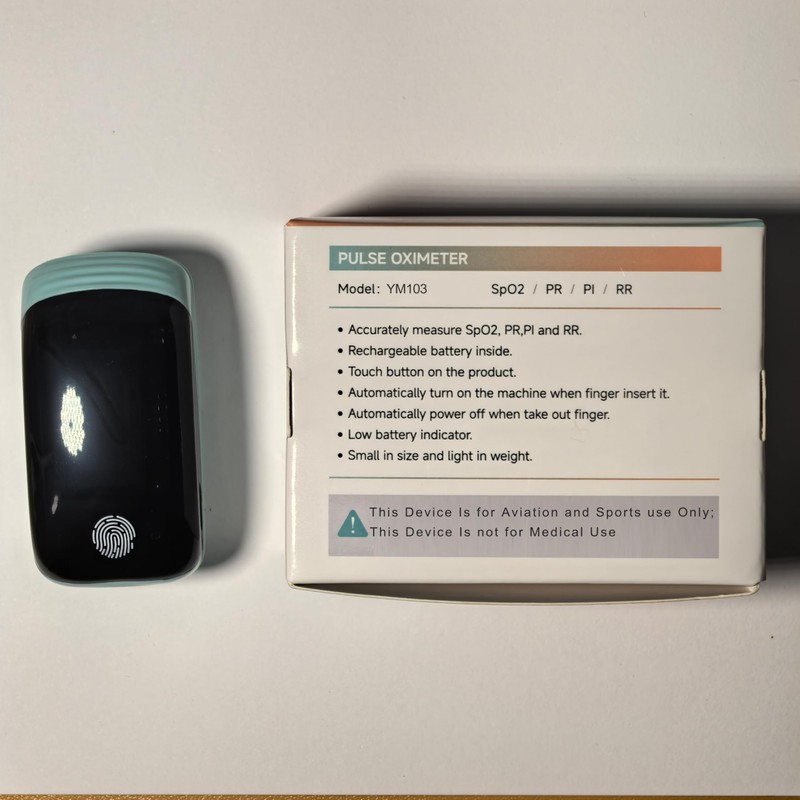 Finger Pulse Oximeter, Fingertip Blood Oxygen Saturation with Pulse Monitor,