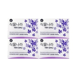 Plant Nara Soap Lavender Relaxing 90g 4-pack Face Wash Soap / 식물나라 비누 라벤더 릴랙싱 90g 4입 세안비누