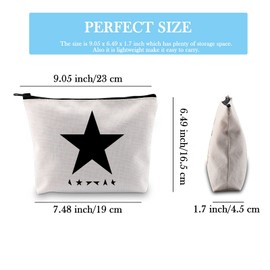 Blackstar Inspired Zipper Bag Makeup Travel Bag Bowie Starman Gift Music Gift for Bowie Fans, Blackstar Bag EU, m