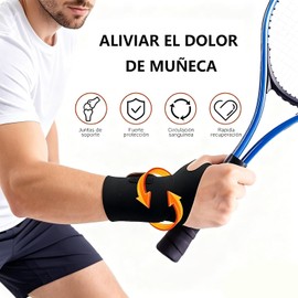 2 Pack Muñequera de desgarro elástica ultrafina, Muñequeras para lesiones de muñeca, Artritis y Tendinitis ， Alivio Dolor de Muñeca， Para Deportes, Fitness (Negro)