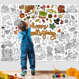 BCCSNNM Thanksgiving Coloring Posters for Kids,31.5 x 43.3 Inches Thanksgiving Crafts Decorations for Fall School Parties Games Activities Gifts Thanksgiving Decorations (Thanksgiving)