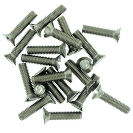 M1 (1mm x 2mm) Slot Countersunk Machine Screw (Bolt) - Stainless Steel (A2) (Pack of 20)