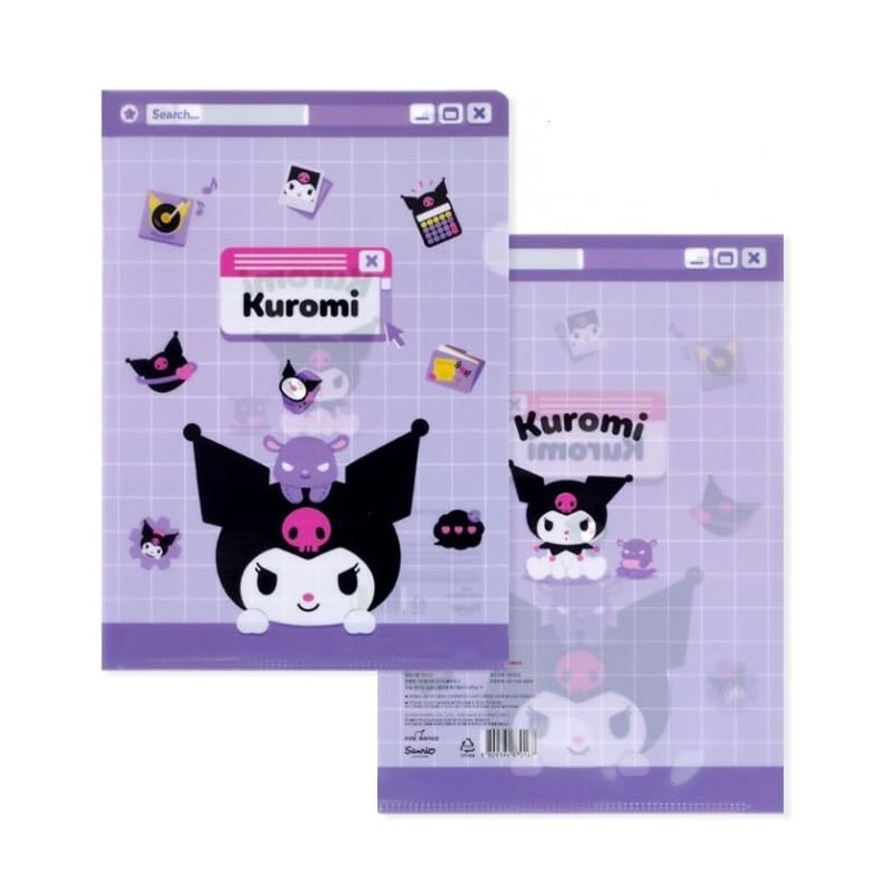 4 Pack Cute Clear L-Type File Folder Transparent Document Folder