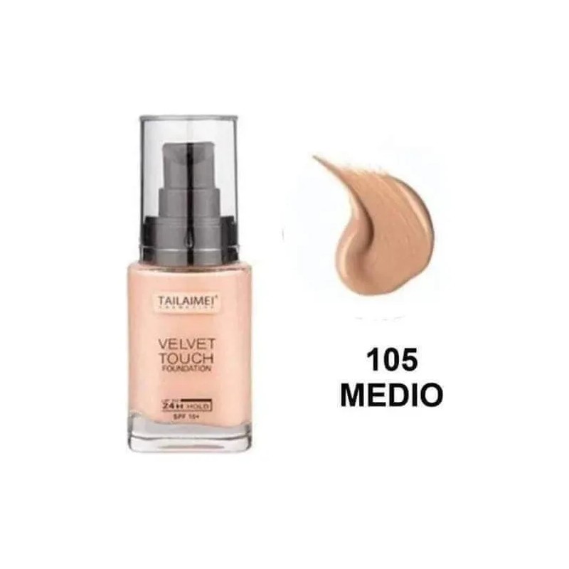 Maquillaje Tailaime Velvet Touch Alta Cobertura Base Liquido