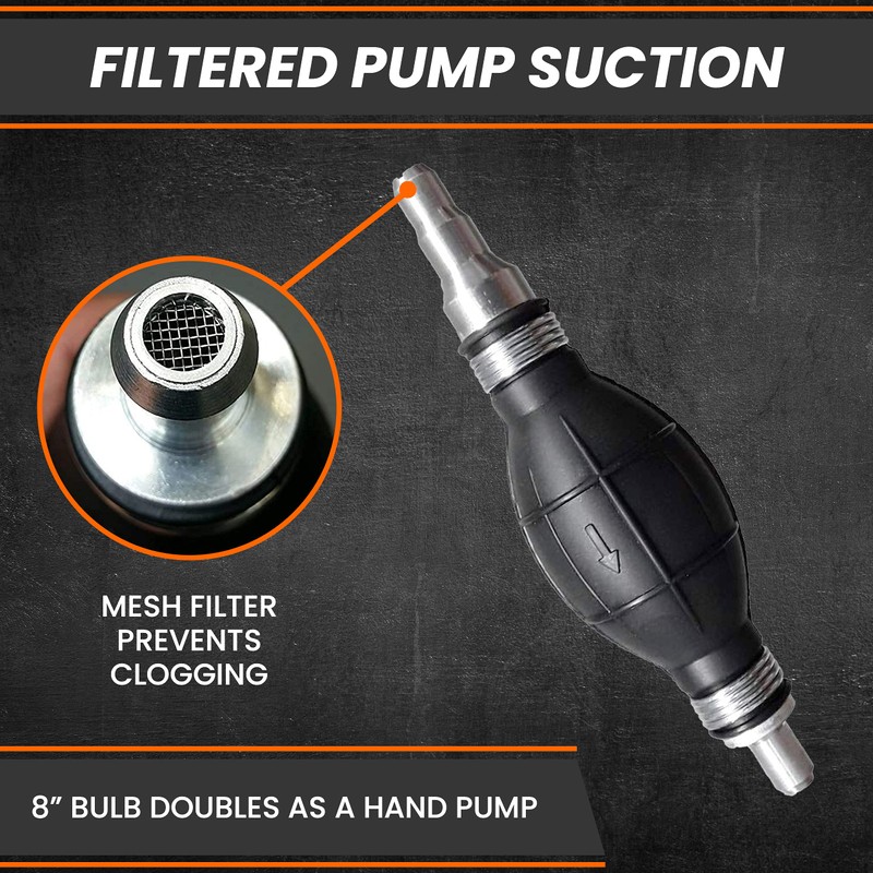 GasTapper Deluxe Siphon Pump for Gas, Diesel & Water -