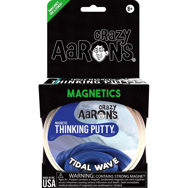 Crazy Aaron's Large Thinking Putty - Super Magnetics Tidal Wave,Blue
