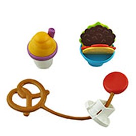 Replacement Parts for Fisher-Price 2-in-1 Servin' Up Fun Jumperoo - HBX70 ~ Replacement Toy Bag ~ Includes Taco Toy, Smoothie Cup and Pretzel Teether