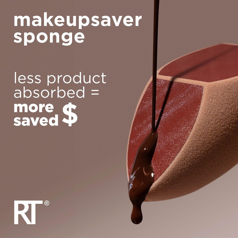 Real Techniques Makeupsaver Sponge, Makeup Blender Sponge For Liquid &