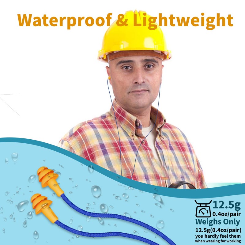 Cuzabe Auriculares de trabajo con tapón reemplazable para los oídos