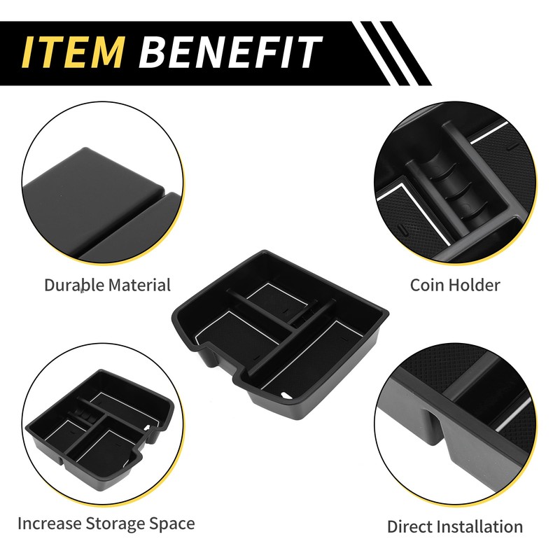 REPAIROCK Center Console Organizer Tray for Chevy Silverado 1500 for