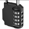 4 Digit Combination Lock,Resettable Combination Padlock Gym Locker Locks with