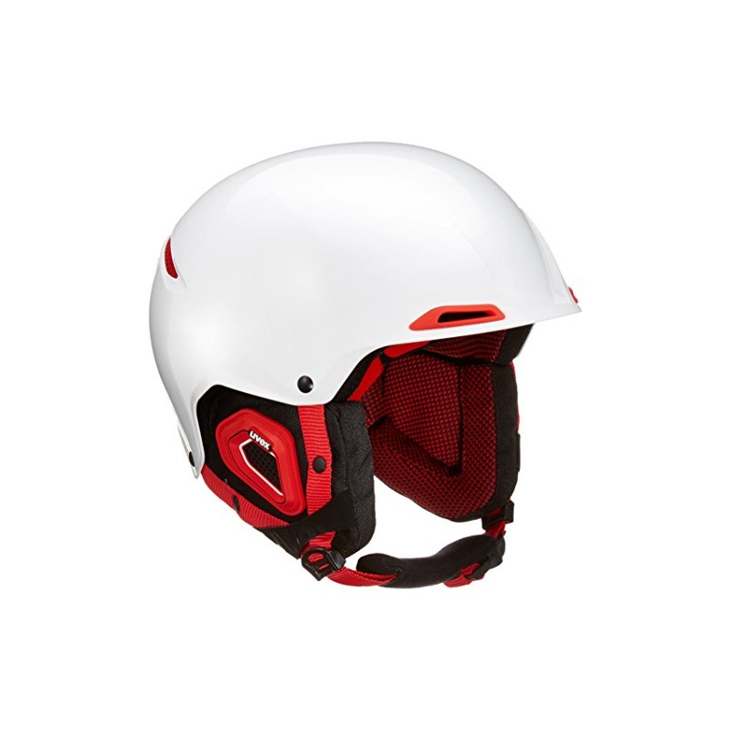 Uvex Ski Helmet JAKK +, Unisex, Skihelm JAKK+, White-Red, 52-55