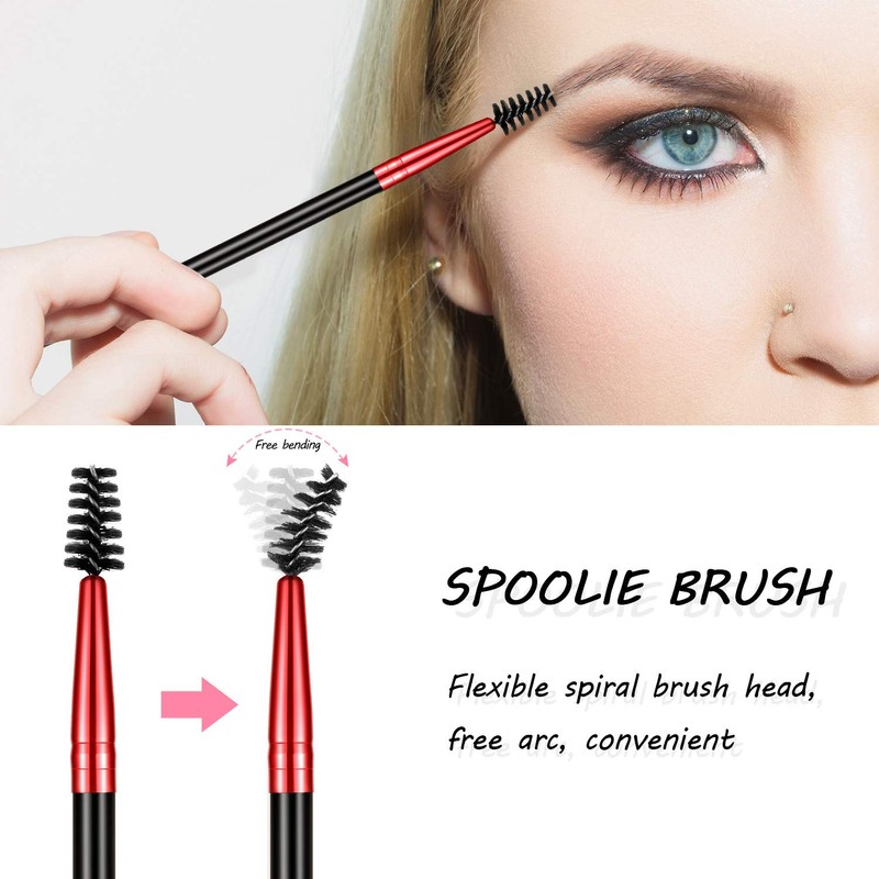 6 brochas de cejas para cejas en ángulo y cepillo