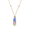 Crystal Infusion Pendant Necklace | Gold Chain Pull Chain Adjustable
