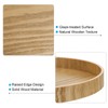 PATIKIL Wood Serving Tray 8 Inch, 1 Pack Round Decorative
