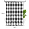 Tititex Classic Buffalo Plaid 140gsm Faux Linen Fabric Shower Curtain,