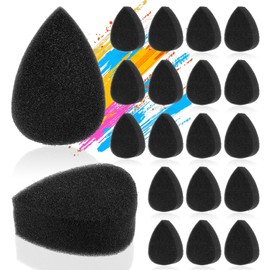 20 Pcs Petal Face Paint Sponge, High Density Face Painting Supplies Droplets Makeup Paint Sponges High Density Black Faces Paintings Kit for Adults Art Work and Body Paintings Halloween Christmas