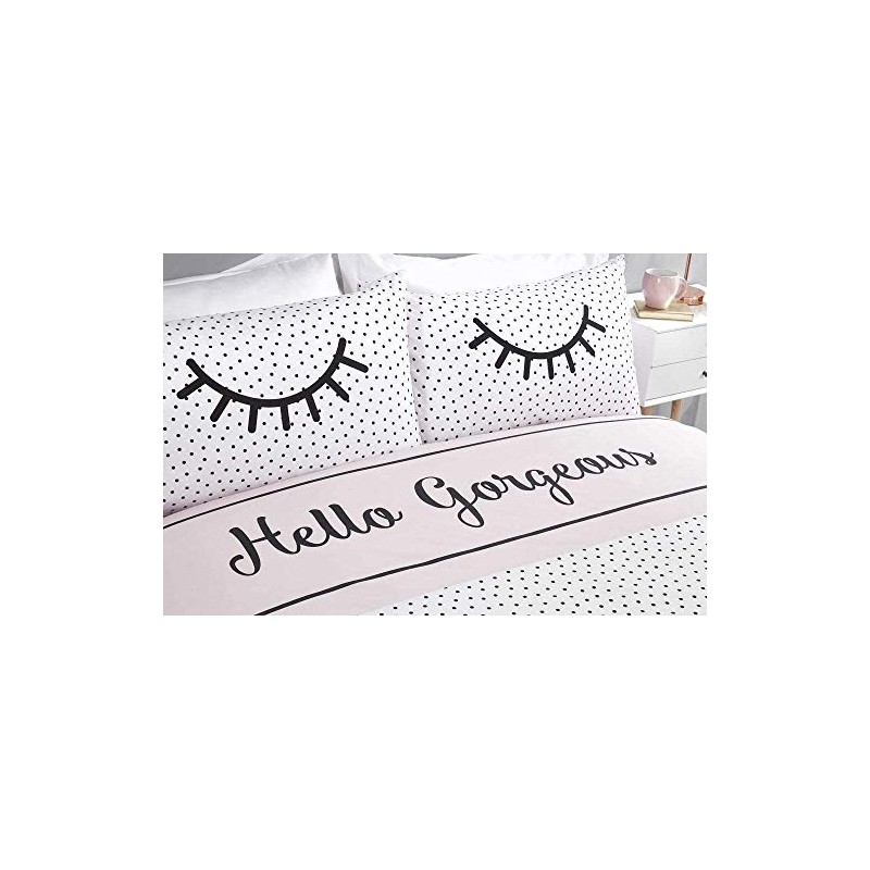 Hello Gorgeous Polka Dot Duvet Cover Set Reversible Bedding Bed