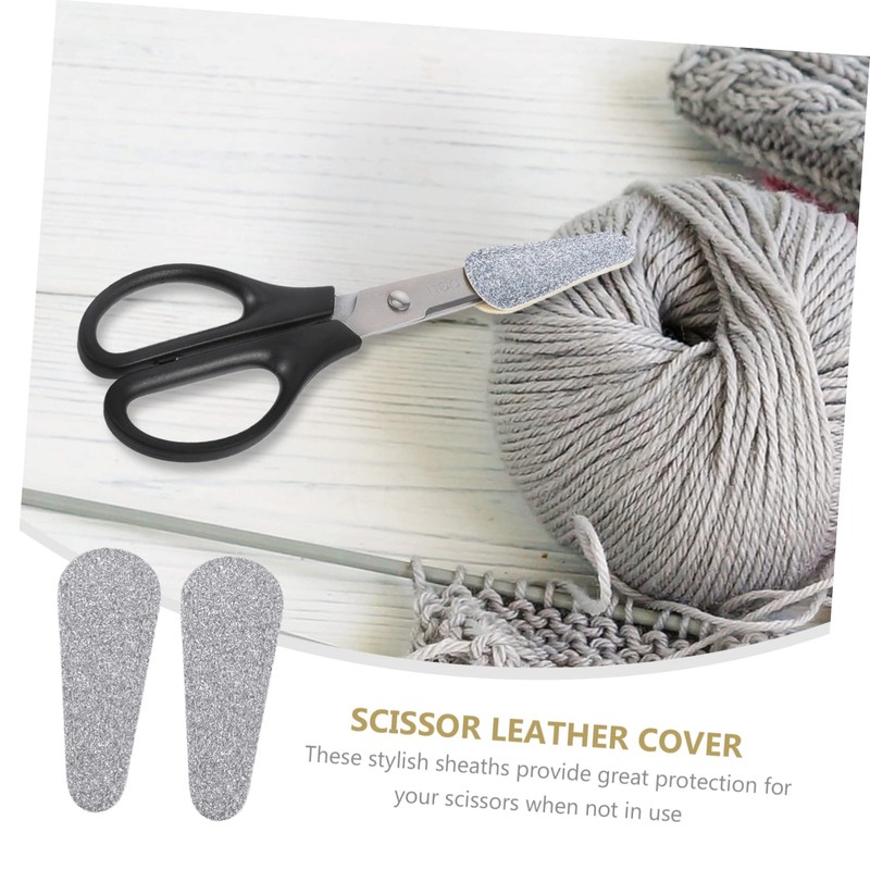 SAFIGLE 2Pcs Leather Scissors Protector Case Lightweight Barber Shear Cover
