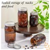 4 Pcs Amber Glass Mason Jars Set (2 x 16oz