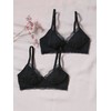 Vertbaudet 2 Pack Maternity Bras with Organic Cotton Black 75E,