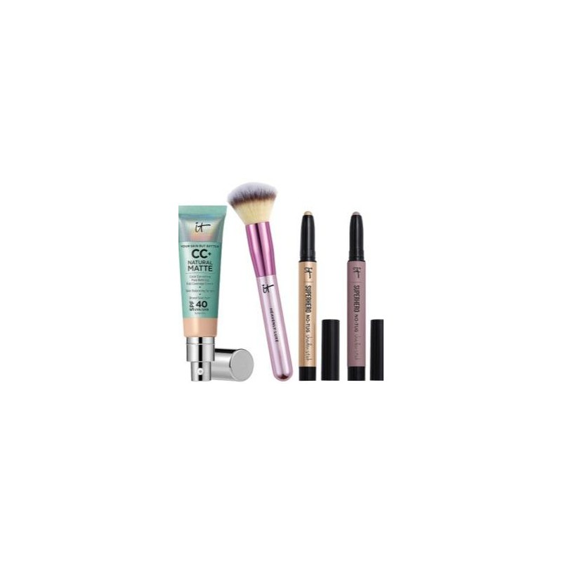 IT Cosmetics CC+ Cream Natural Matte SPF40 4-Piece Collection:_Light Medium